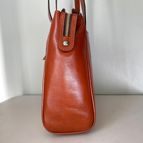 NWT Patricia Nash Rosedale Tote Cinnamon Burnished Tooled Leather Cutouts Large - Picture 7 of 11